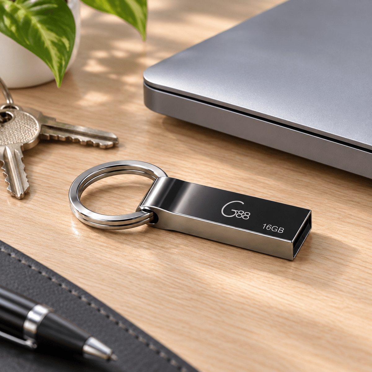 G88 USB memorija s metalnim prstenom – 2, 16 ili 32 GB – USB memorije G88 – 16 GB – slika 2