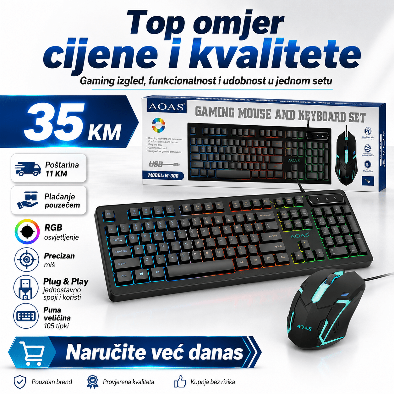 Gaming Set Tipkovnica + Miš – – – slika 1