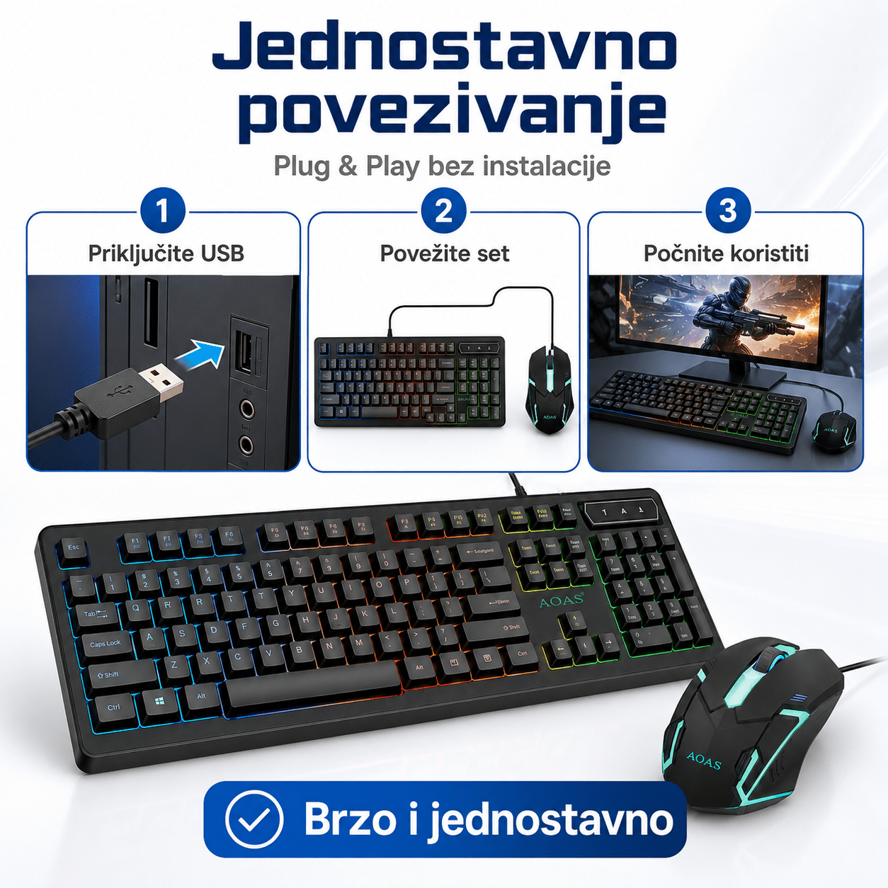Gaming Set Tipkovnica + Miš – – – slika 8