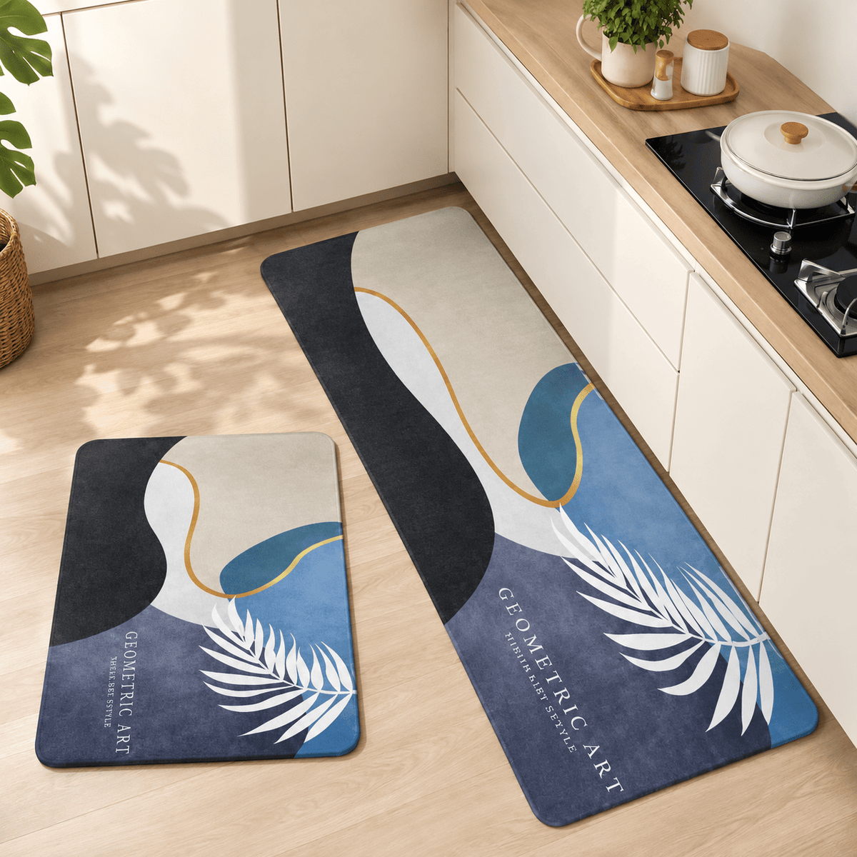 GEOMETRIC ART podne prostirke – set 40 × 60 i 40 × 120 cm – Geometrijski setovi podnih prostirki – – slika 2