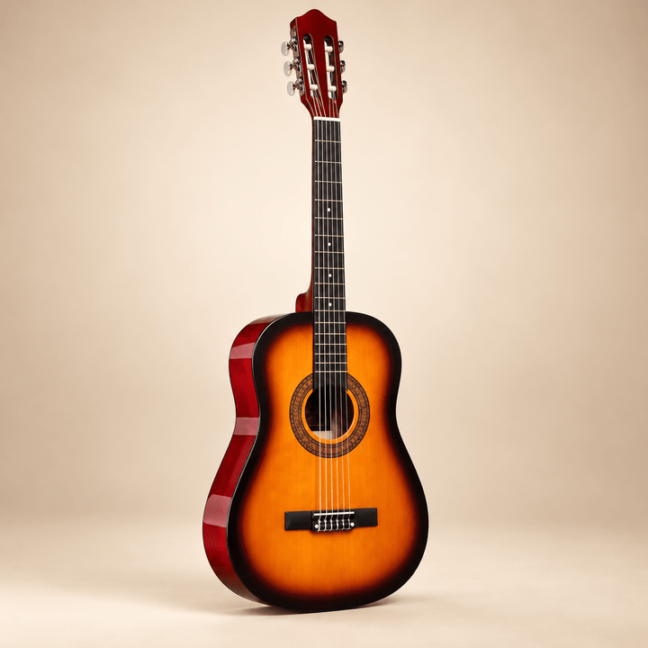 Gitara sa šest žica – sunburst i crvena izvedba
