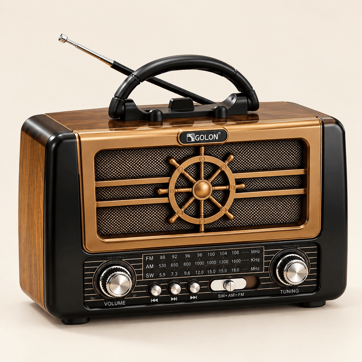 GOLON RX-BT8080S retro radio s motivom kormila