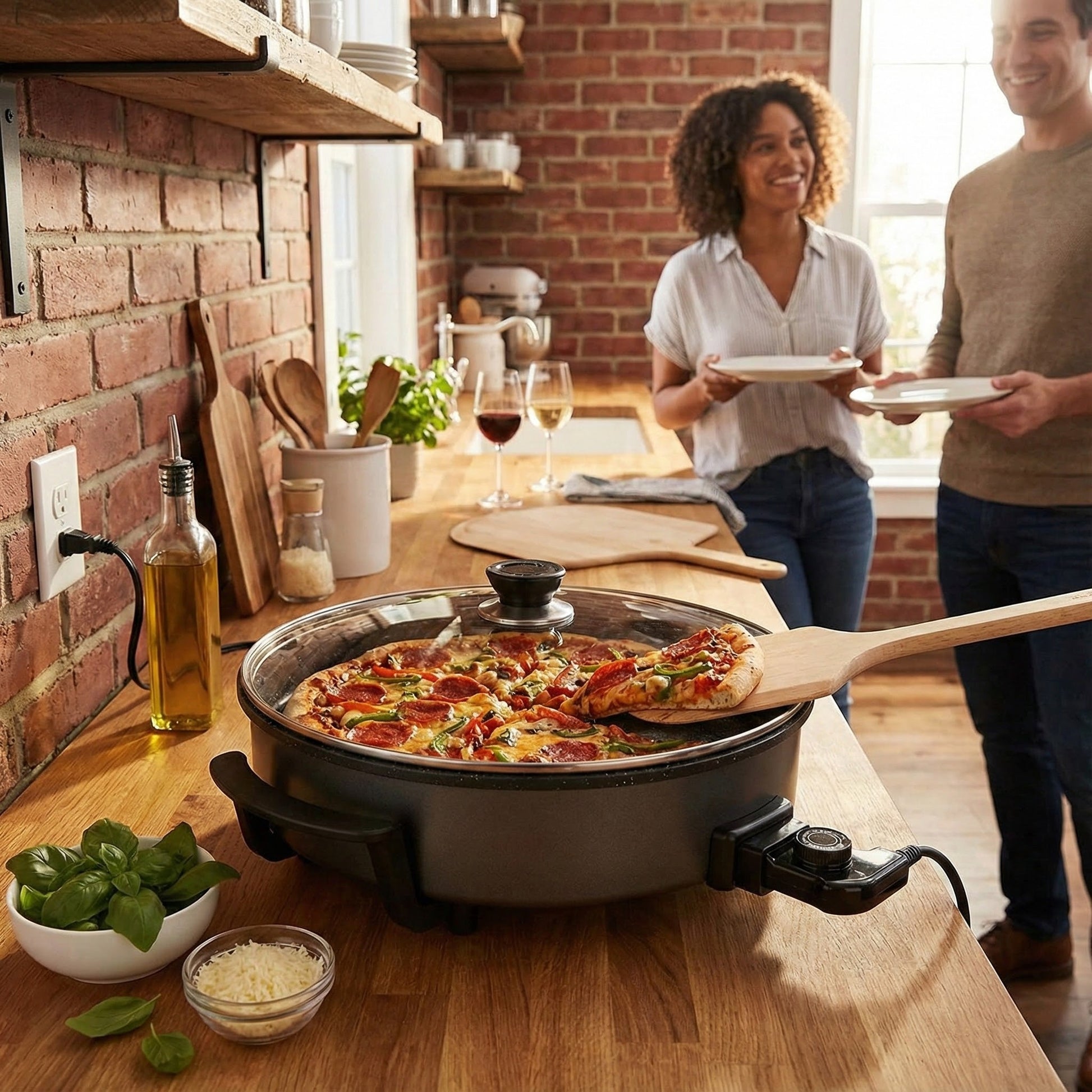 Granitni Električni Pica Pekač 36 CM – – – slika 1