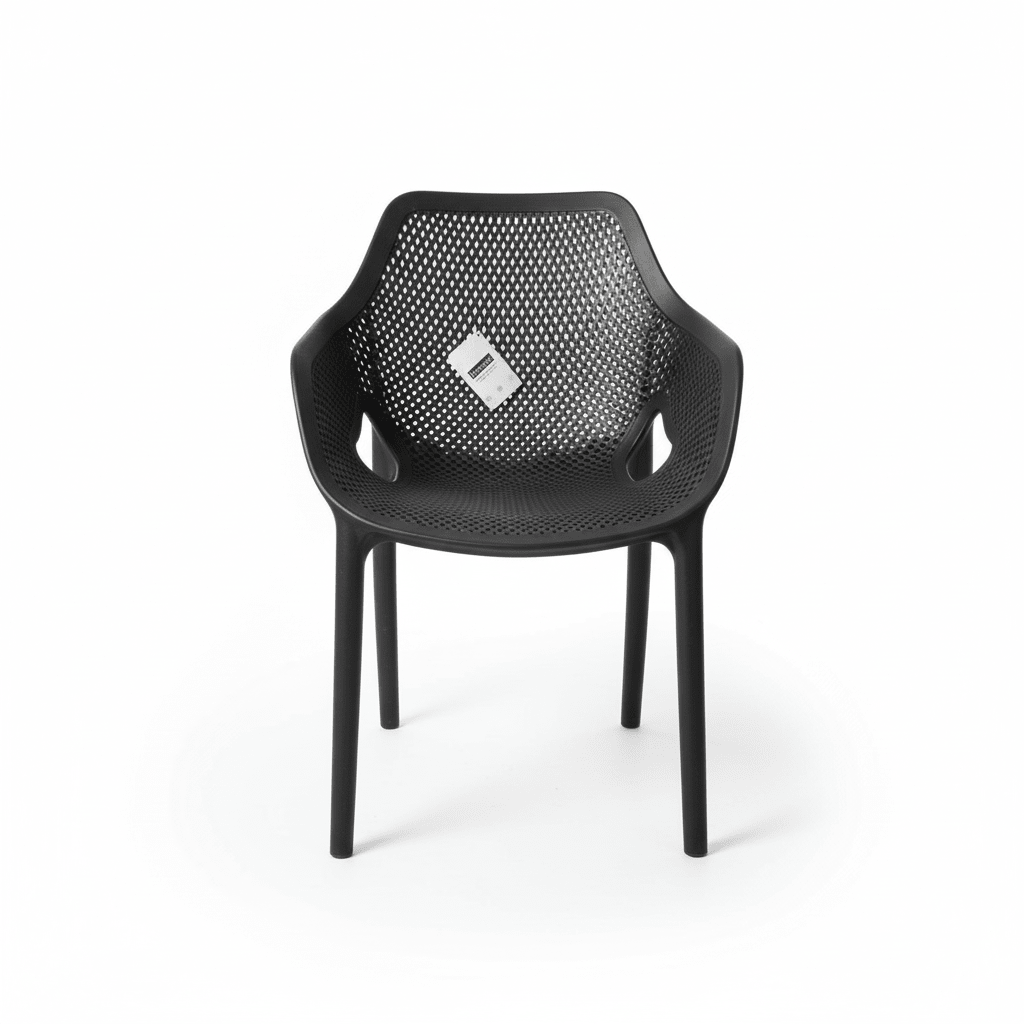 Homiver Moderna Baštenska Stolica – Baštenski Namještaj – Crna – slika 2