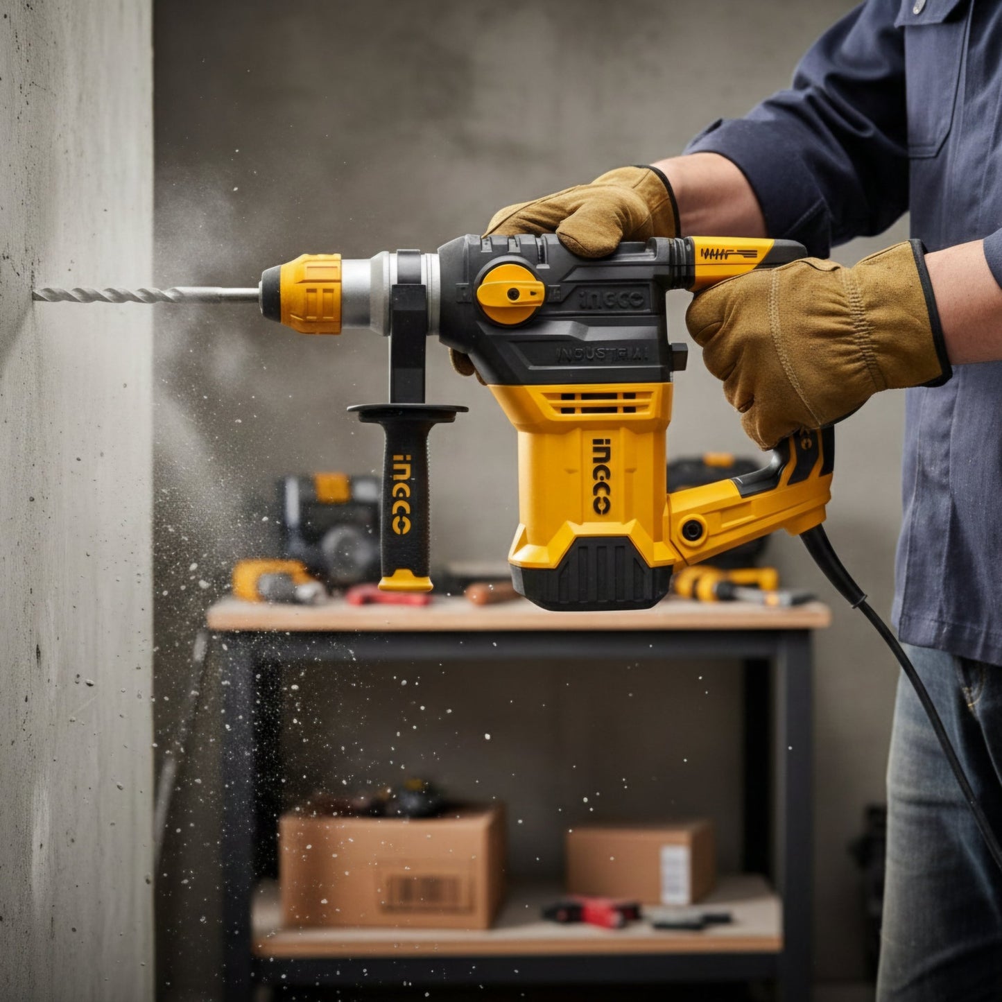 Ingco Rotacijska Čekić - Bušilica – – – slika 3