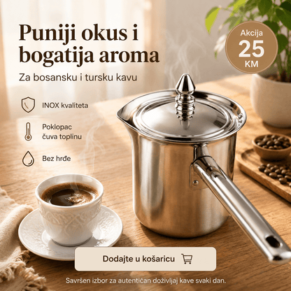INOX Džezva za Kavu s Poklopcem – – – slika 6