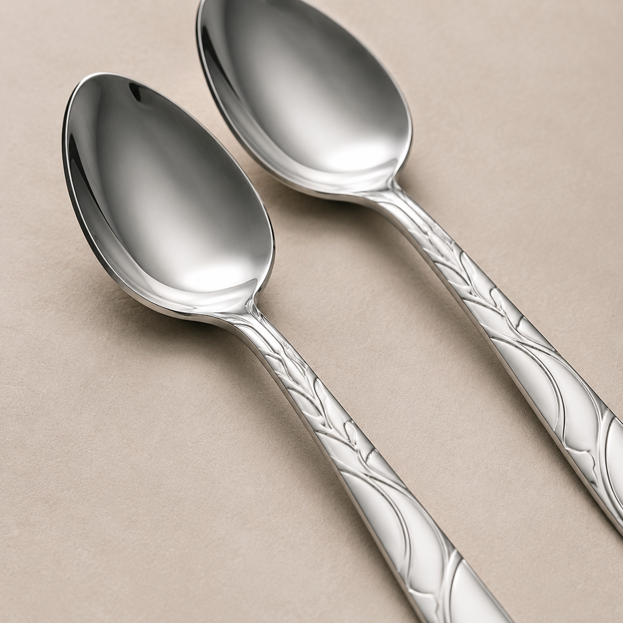 Set 6 inox kašika s ukrasnom drškom