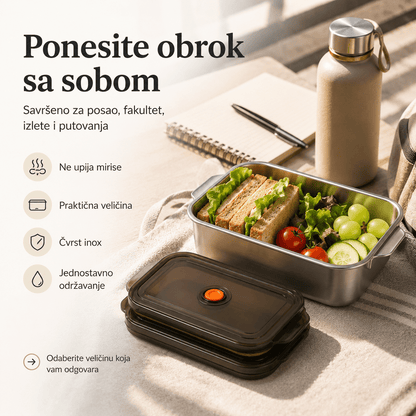 Inox Posude za Pohranu Hrane – – Mala (25 × 17,5 cm) – slika 5