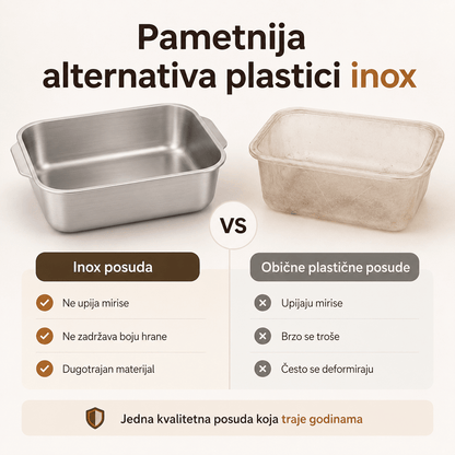 Inox Posude za Pohranu Hrane – – Mala (25 × 17,5 cm) – slika 6