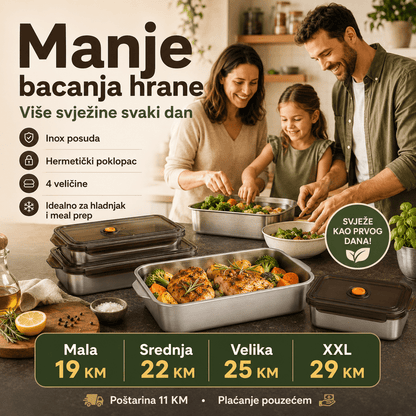 Inox Posude za Pohranu Hrane – – Mala (25 × 17,5 cm) – slika 8
