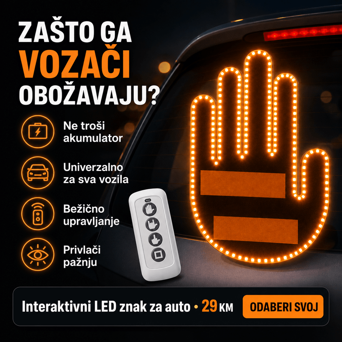 Interaktivni LED Znak za Auto – – – slika 3