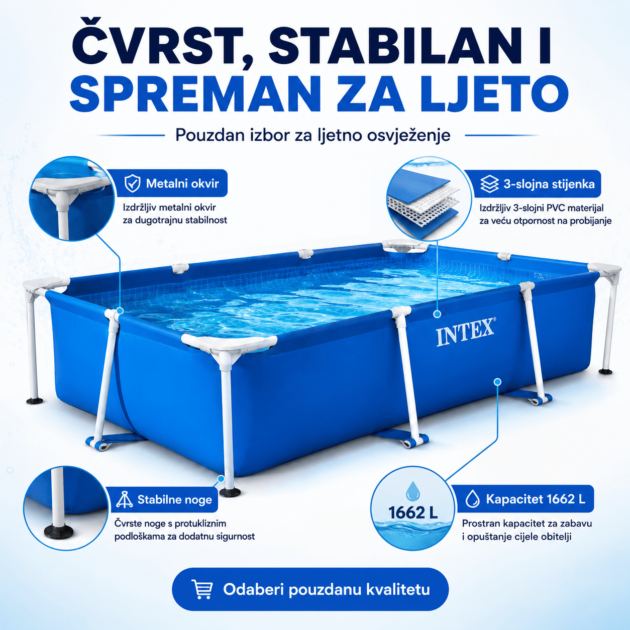 Intex Bazen 220 x 150 x 60 cm – – – slika 6