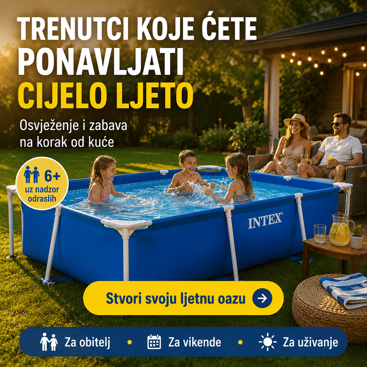 Intex Bazen 220 x 150 x 60 cm – – – slika 4