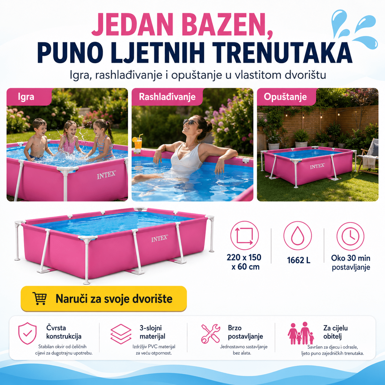 Intex Bazen 220x150x60cm – – – slika 3