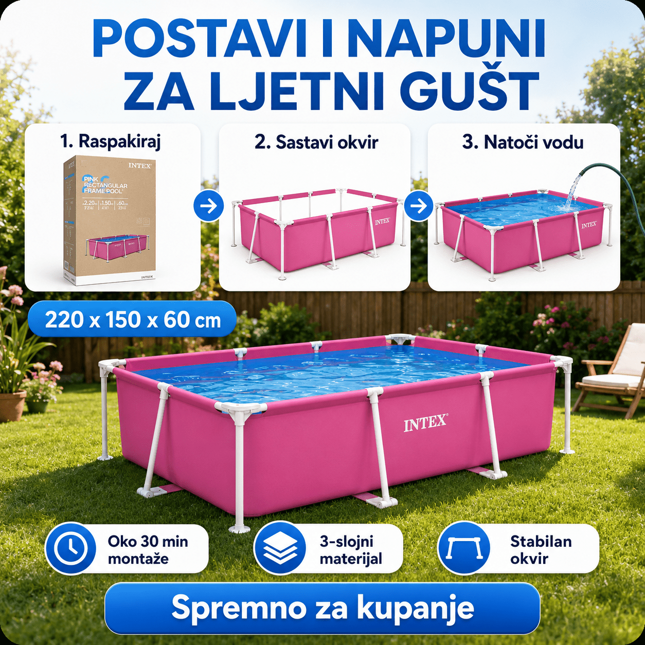 Intex Bazen 220x150x60cm – – – slika 5