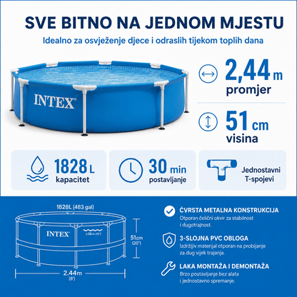 Intex Bazen 2.44m x 51 cm – – – slika 4