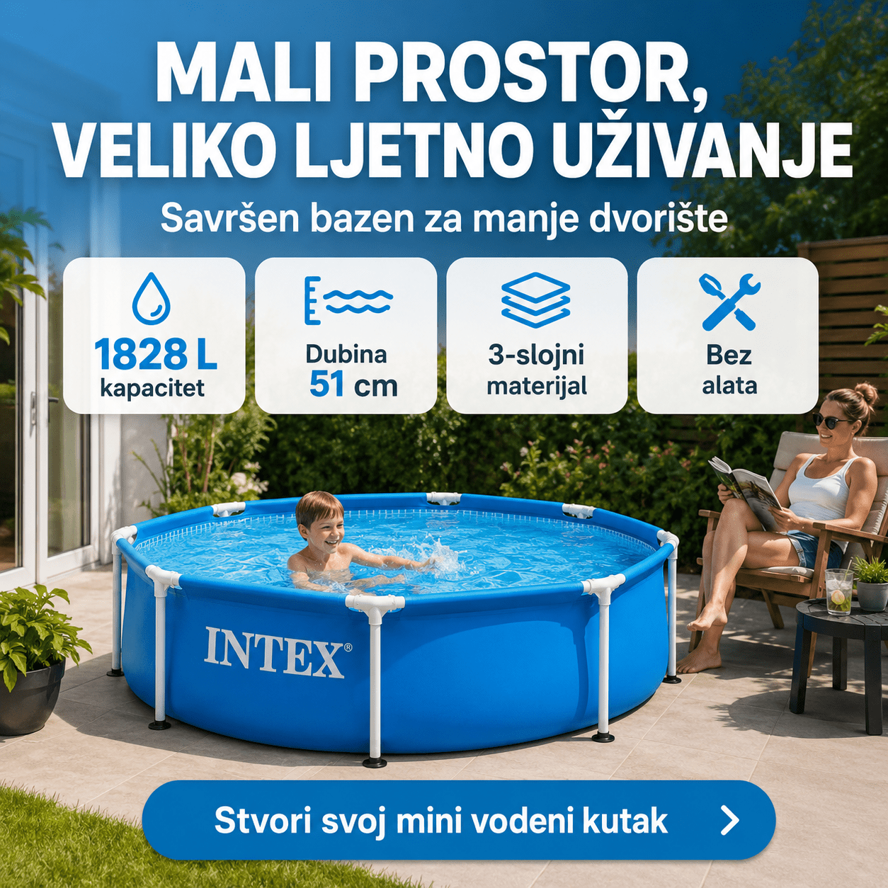Intex Bazen 2.44m x 51 cm – – – slika 3