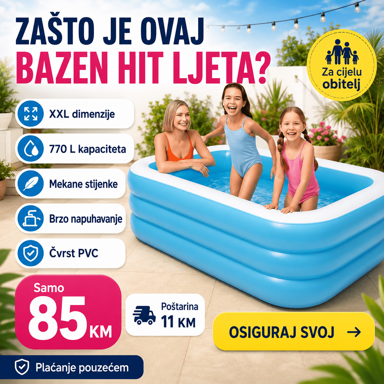 Intex Bazen 262 x 175 x 56 cm – Bazeni i Ljetna Zabava – – slika 4