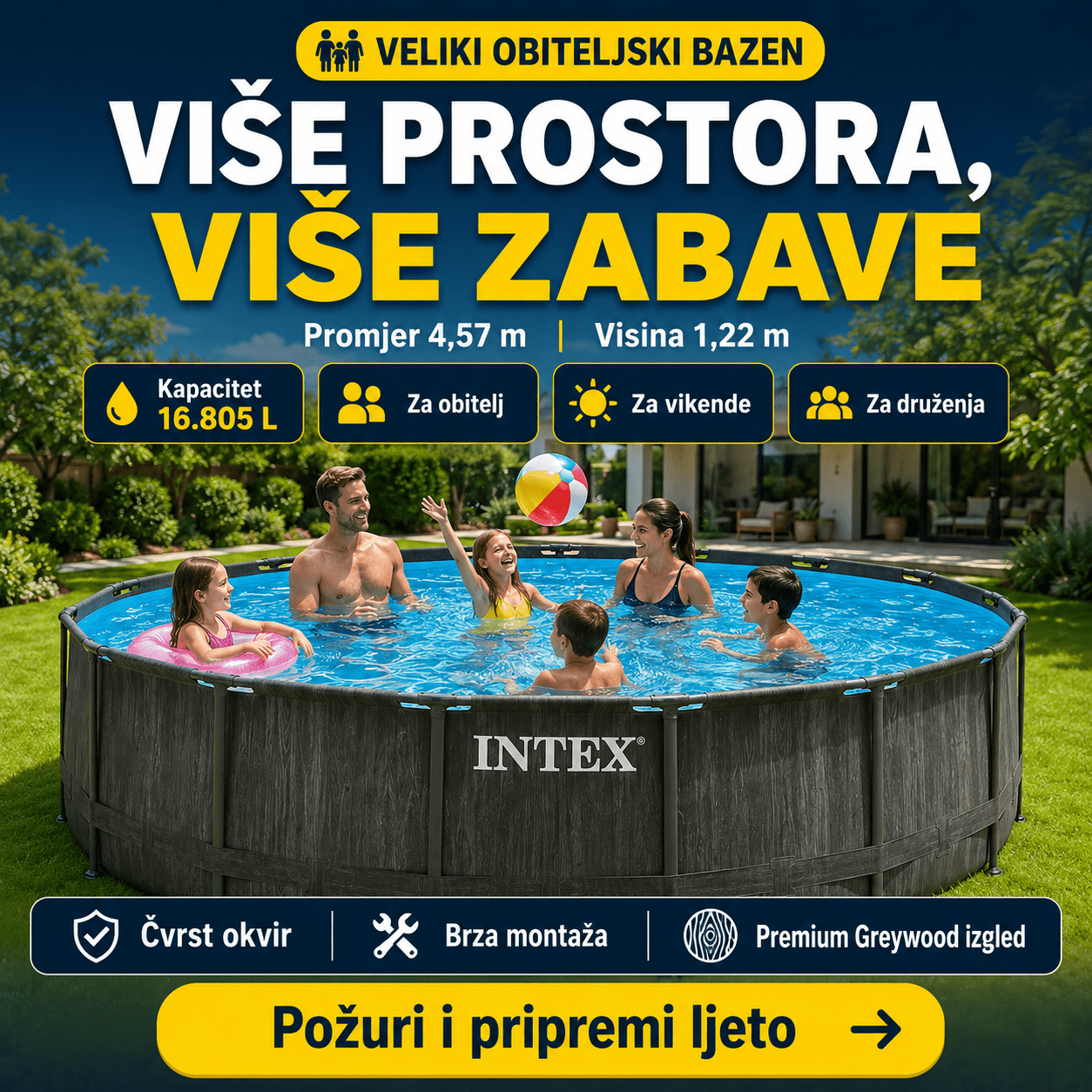 Intex Bazen 4.57m x 1.22m – – – slika 3