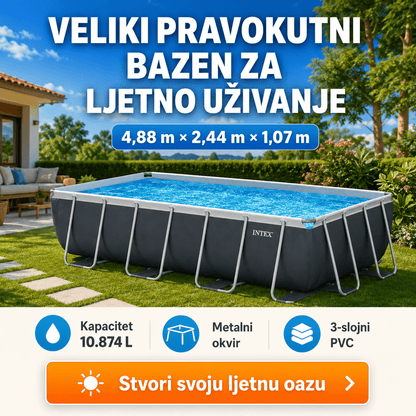 Intex Bazen 4.88m x 2.44m x 1.07m – – – slika 1