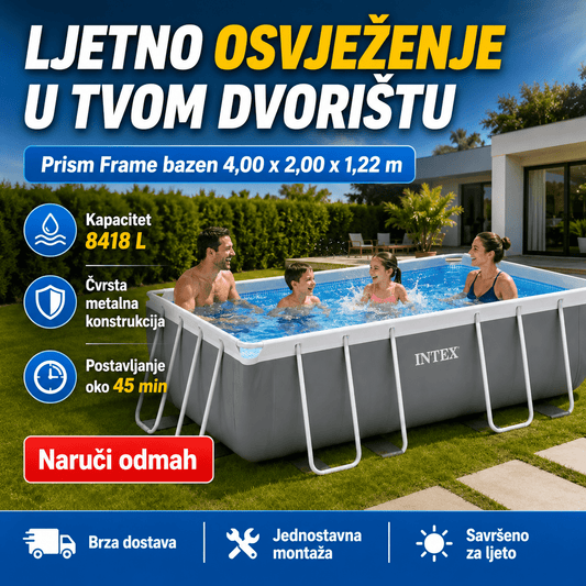 Intex Bazen 4M x 2M x 1.22M – – – slika 1