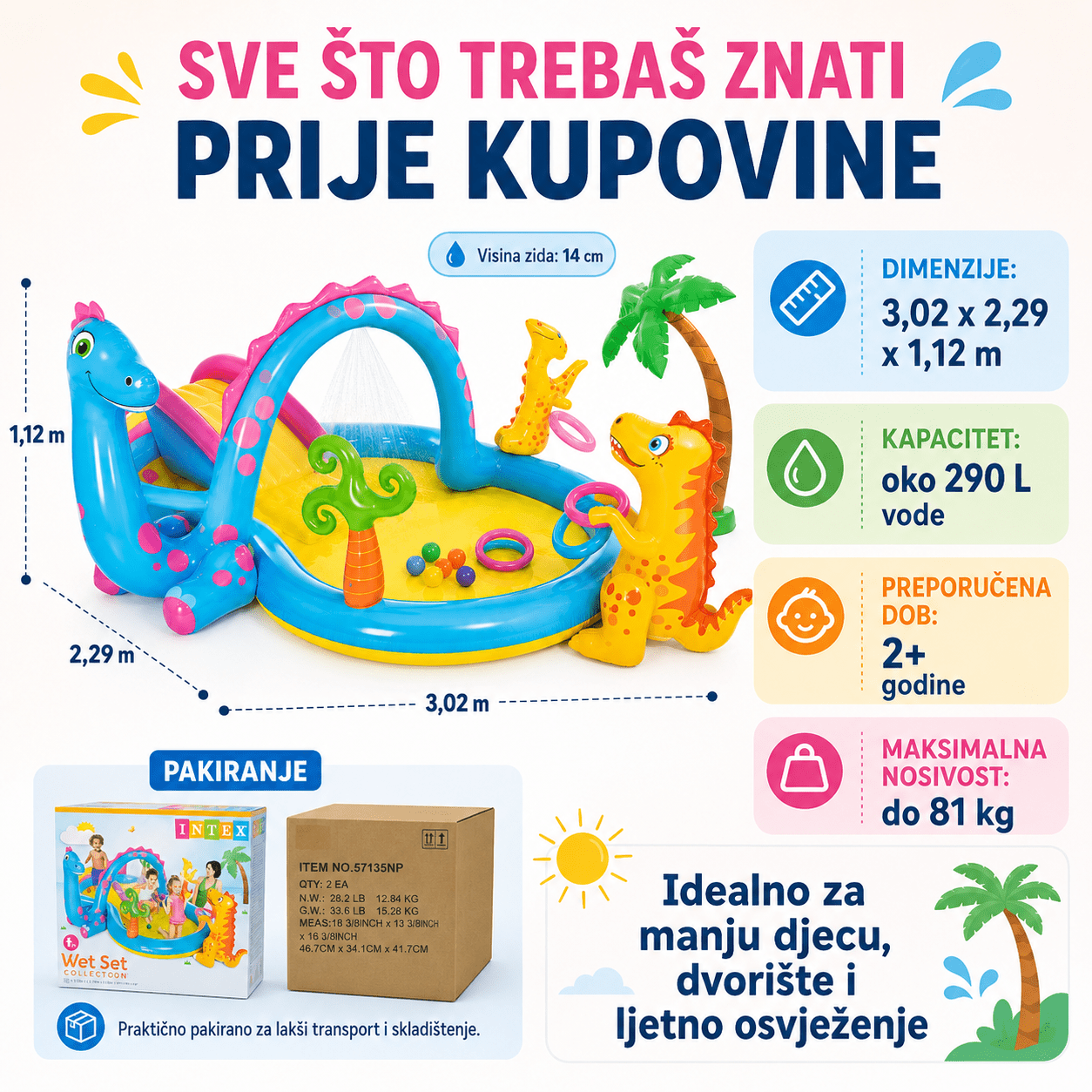 Intex Dinoland Dječiji Vodeni Park – – – slika 6
