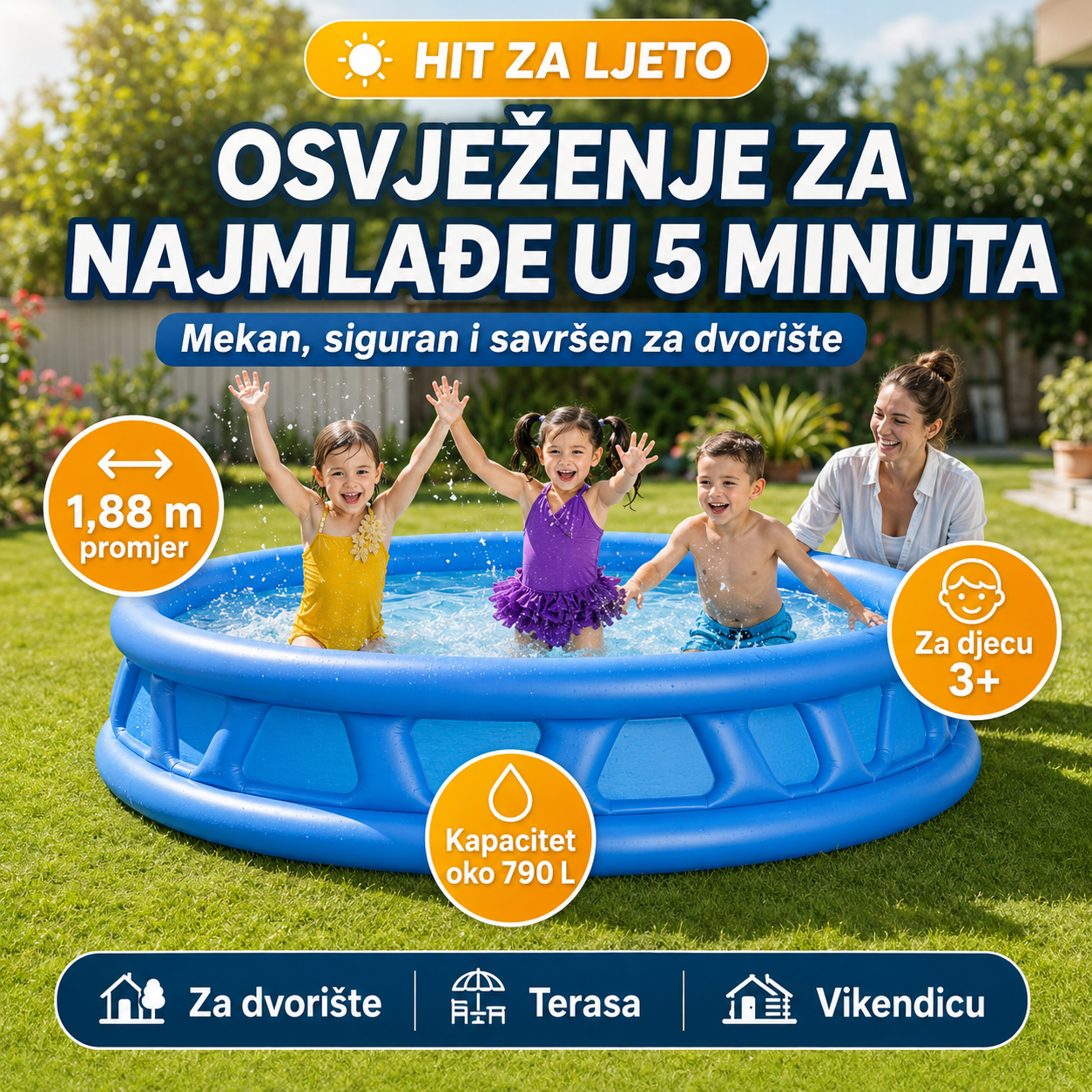Intex Dječiji Bazen 188 cm – – – slika 2