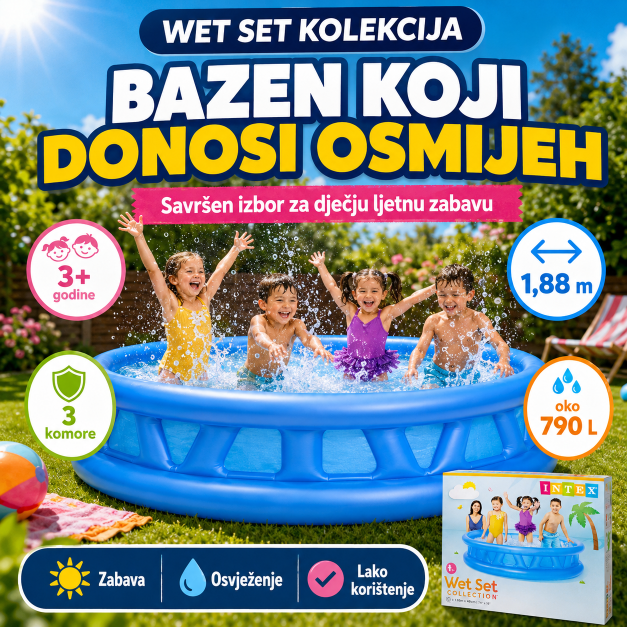 Intex Dječiji Bazen 188 cm – – – slika 1