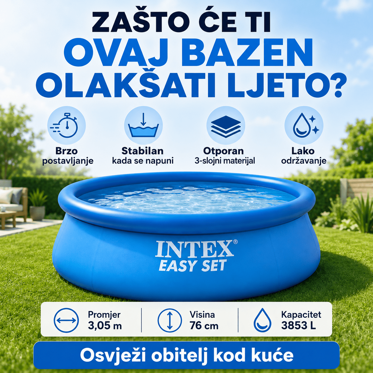 Intex Easy Bazen 3.05m – – – slika 1