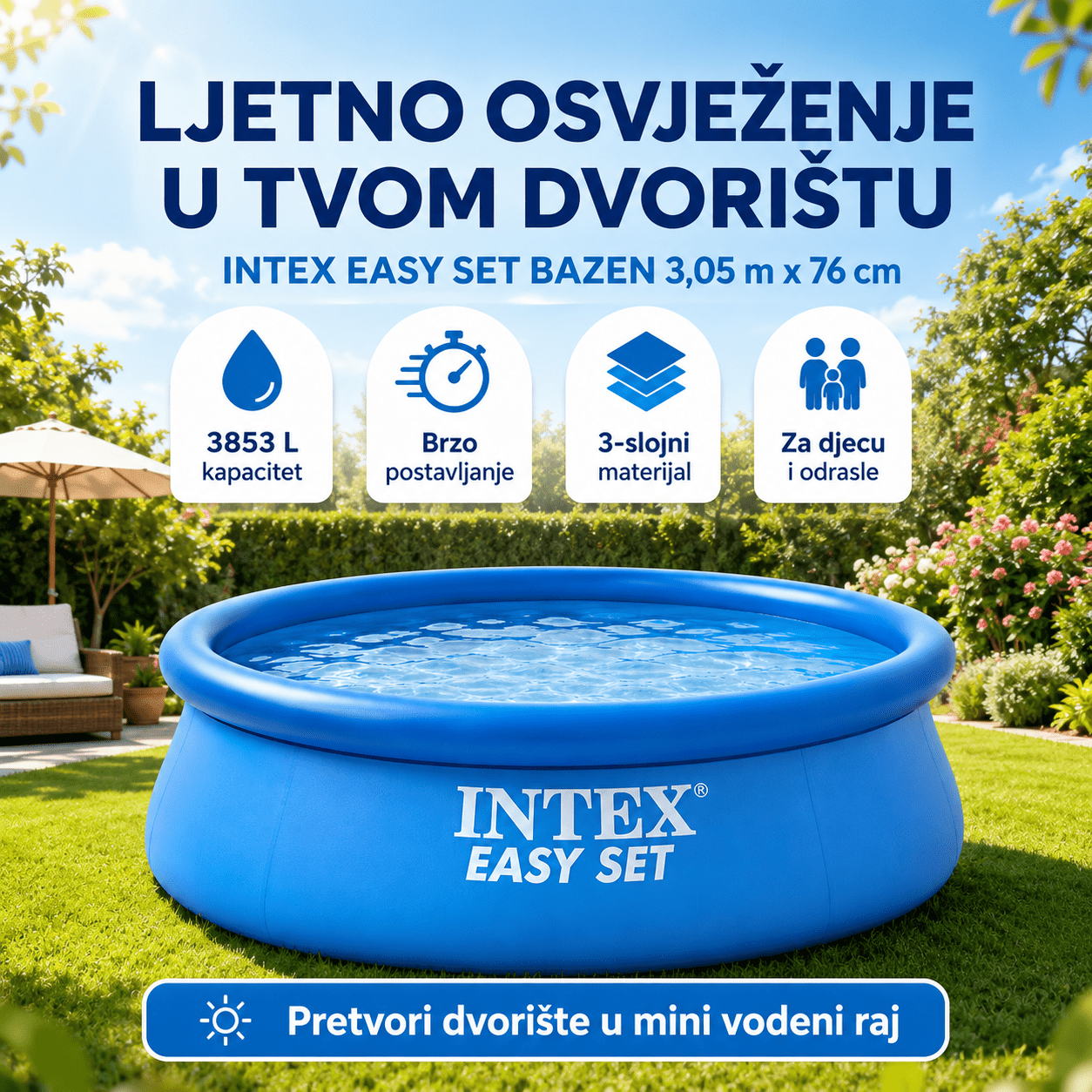 Intex Easy Bazen 3.05m – – – slika 2