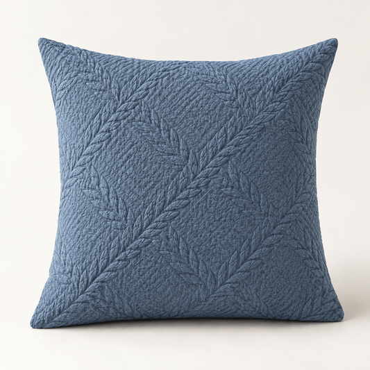 Jastučnica s reljefnim motivom lišća – 45 × 45 cm – Dekorativne jastučnice 45 × 45 cm – – slika 1