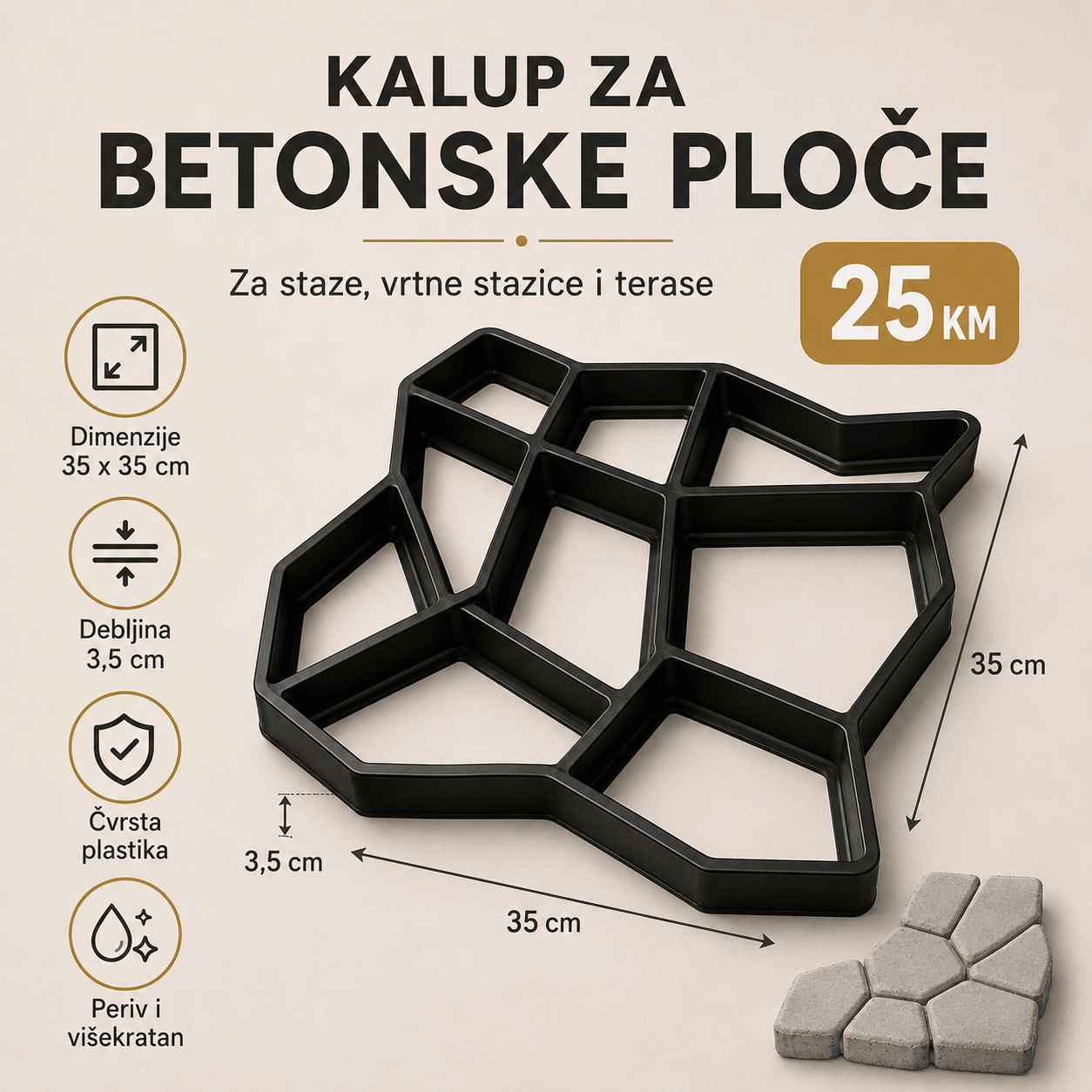 Kalup za betonske ploče – Kupaona i Higijena – – slika 3