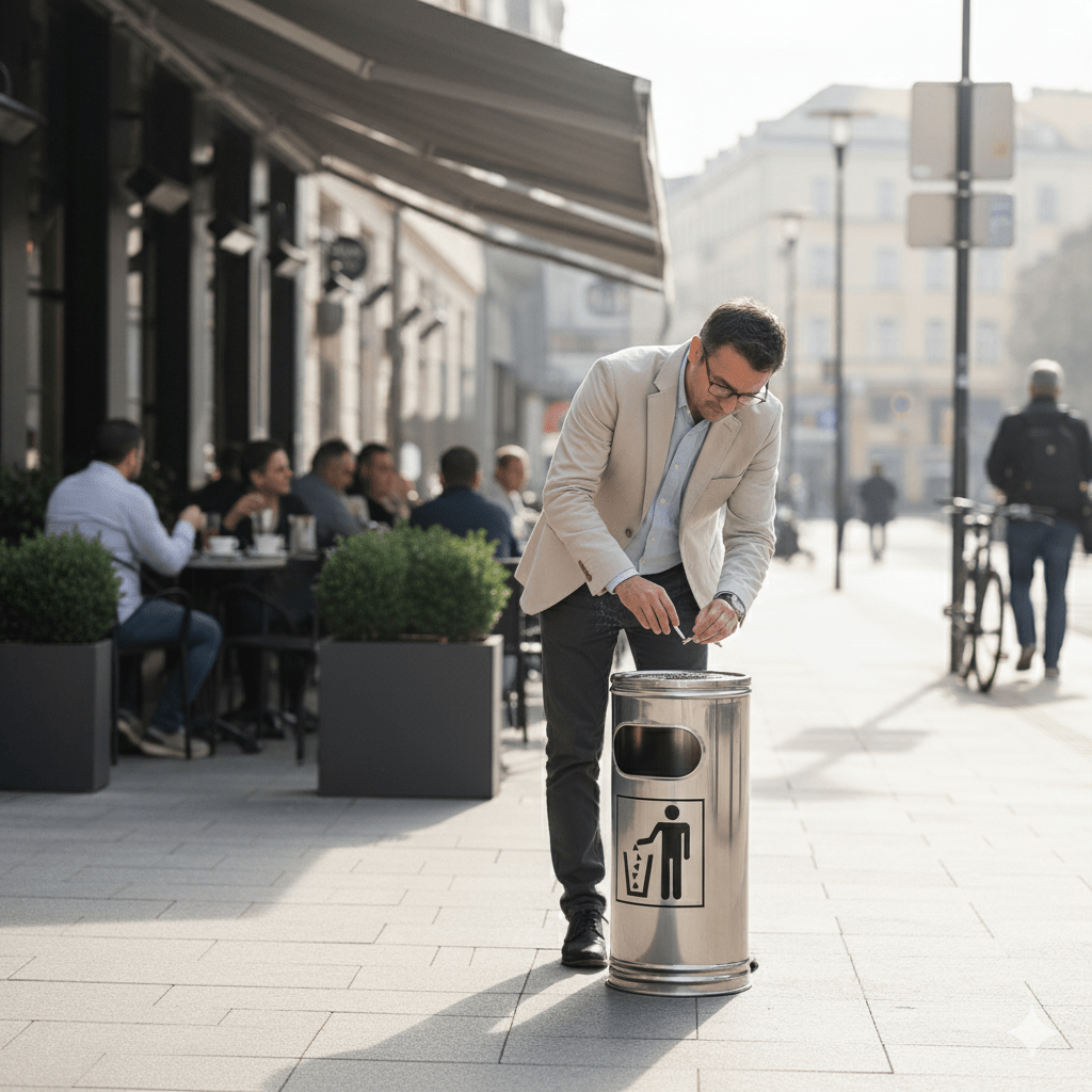 Kanta za Smeće s Pepeljarom - SAMO KLIKNI