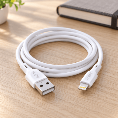 KLGO bijeli USB-A kabl – 2 m, izbor priključka – KLGO bijeli USB kablovi 2 m – Lightning – slika 8