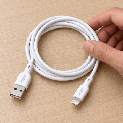 KLGO bijeli USB-A kabl – 2 m, izbor priključka – KLGO bijeli USB kablovi 2 m – Lightning – slika 9