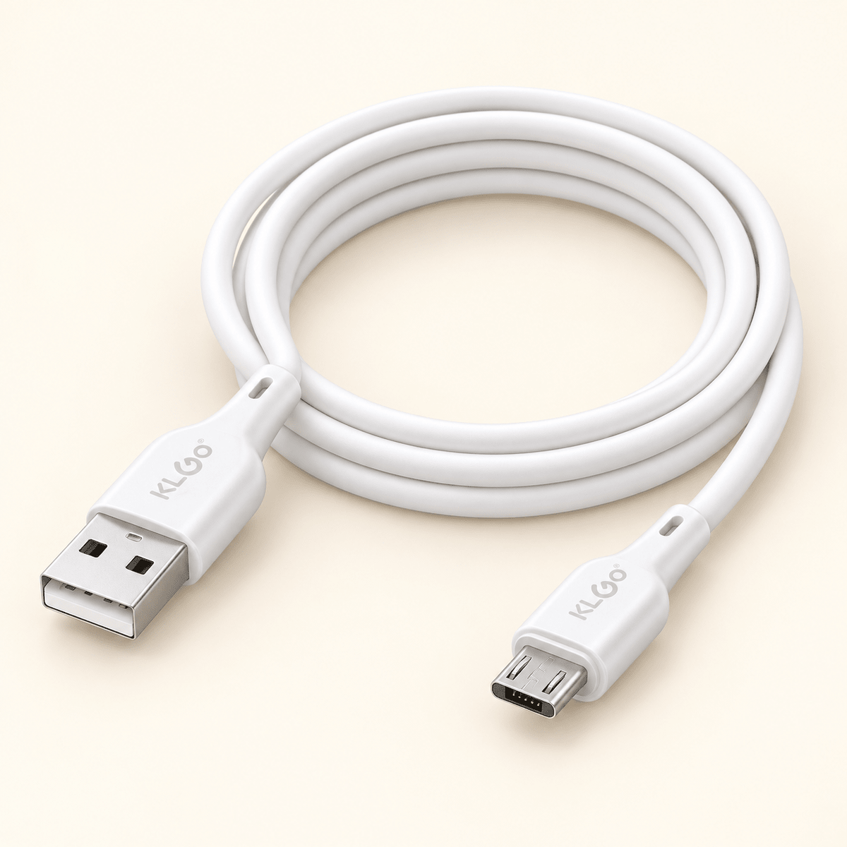 KLGO bijeli USB-A kabl – 2 m, izbor priključka – KLGO bijeli USB kablovi 2 m – Micro-USB – slika 4