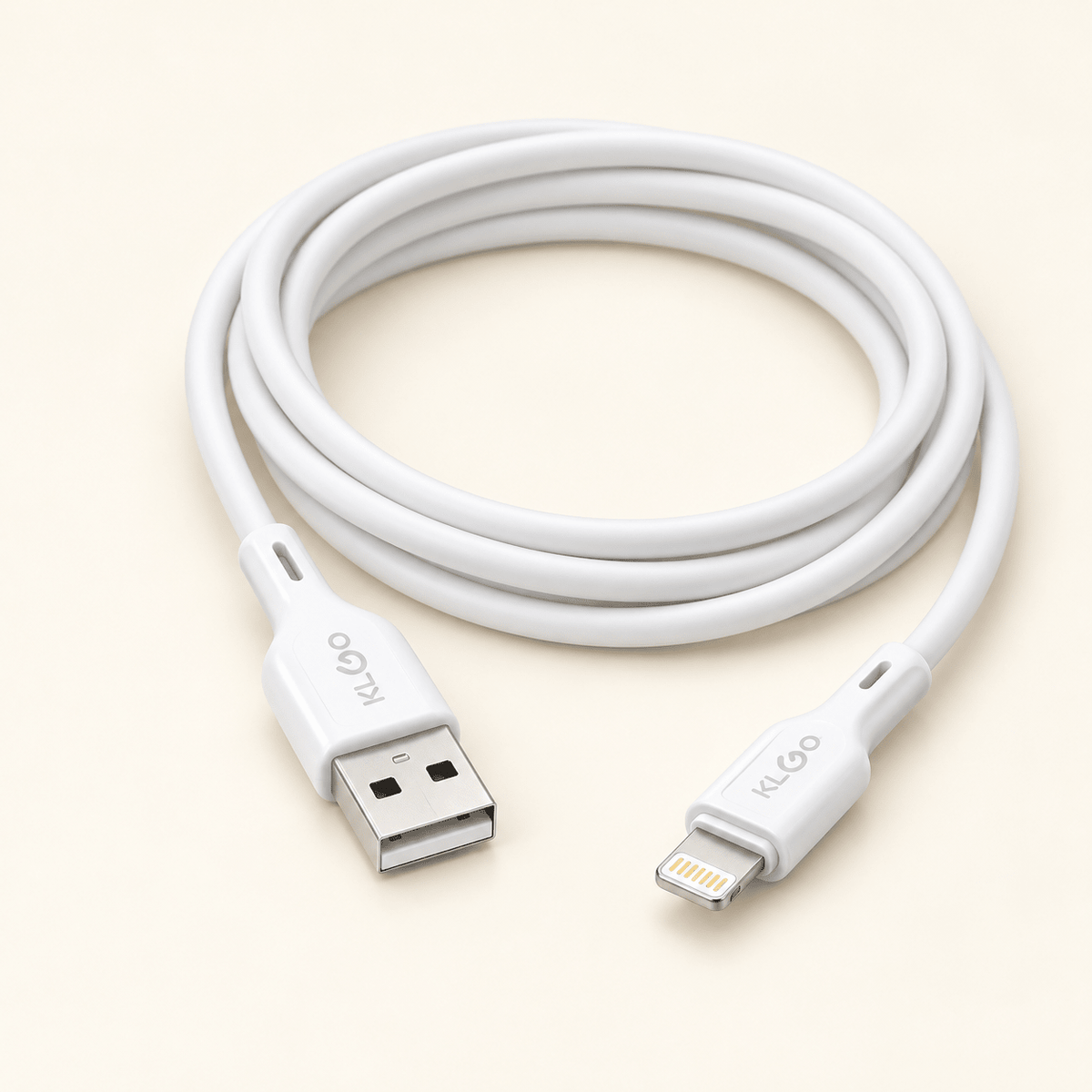 KLGO bijeli USB-A kabl – 2 m, izbor priključka – KLGO bijeli USB kablovi 2 m – Lightning – slika 7