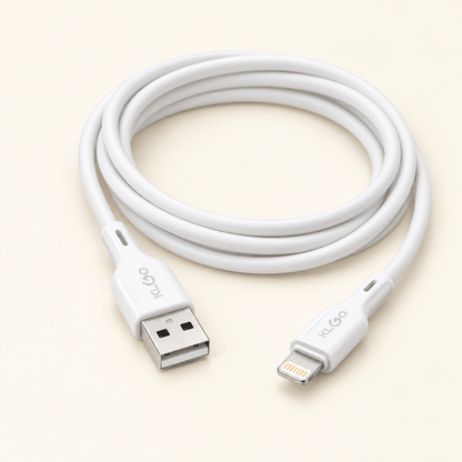 KLGO bijeli USB-A kabl – 2 m, izbor priključka – KLGO bijeli USB kablovi 2 m – Lightning – slika 7