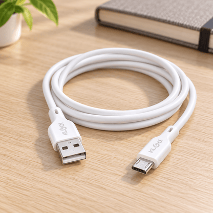 KLGO bijeli USB-A kabl – 2 m, izbor priključka – KLGO bijeli USB kablovi 2 m – Micro-USB – slika 5