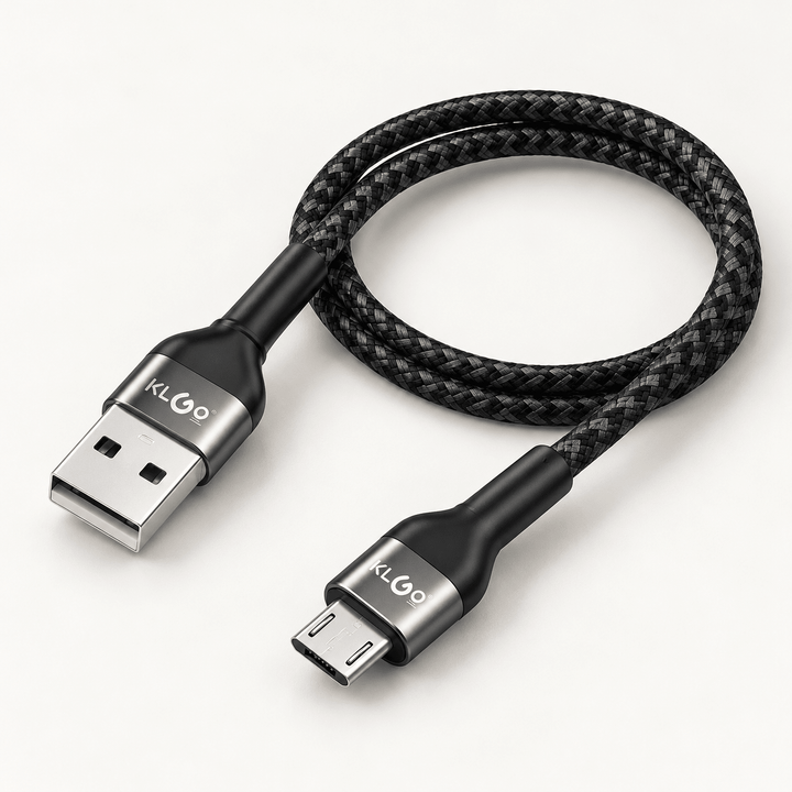 KLGO S-105 pleteni USB-A na Micro-USB kabal, 3 m
