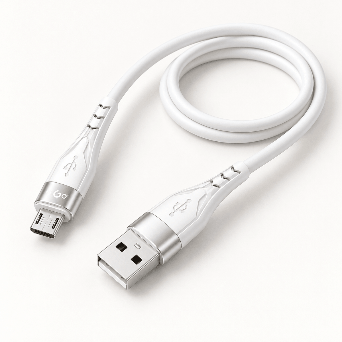 KLGO S-189 bijeli USB-A na Micro-USB kabal, 1,2 m – KLGO bijeli Micro-USB kablovi – – slika 1