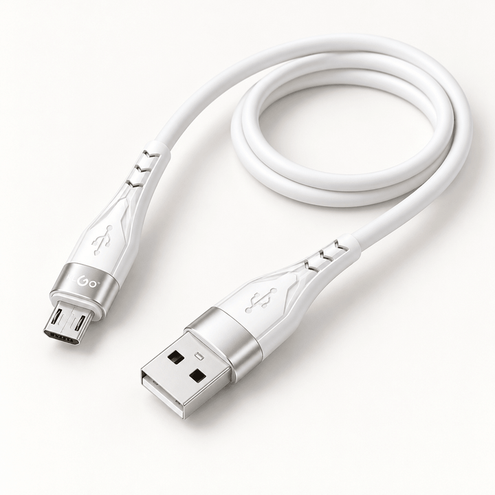 KLGO S-189 bijeli USB-A na Micro-USB kabal, 1,2 m