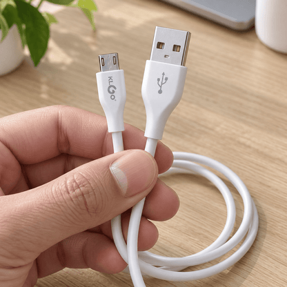 KLGO S-26 bijeli USB-A na Micro-USB kabal, 1 m – KLGO bijeli Micro-USB kablovi – – slika 3