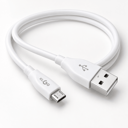 KLGO S-26 bijeli USB-A na Micro-USB kabal, 1 m – KLGO bijeli Micro-USB kablovi – – slika 1