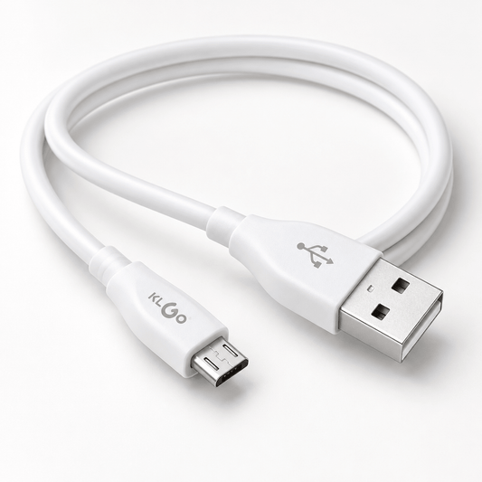 KLGO S-26 bijeli USB-A na Micro-USB kabal, 1 m – KLGO bijeli Micro-USB kablovi – – slika 1
