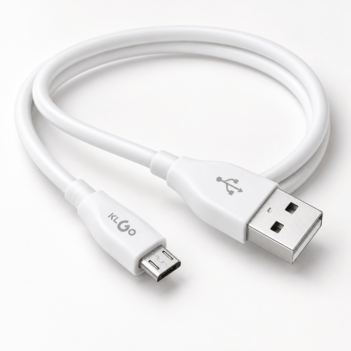 KLGO S-26 bijeli USB-A na Micro-USB kabal, 1 m