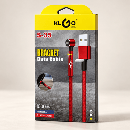 KLGO S-35 crveni Lightning kabal s ugaonom glavom – 1 m – KLGO crveni ugaoni Lightning kablovi S35 – – slika 1