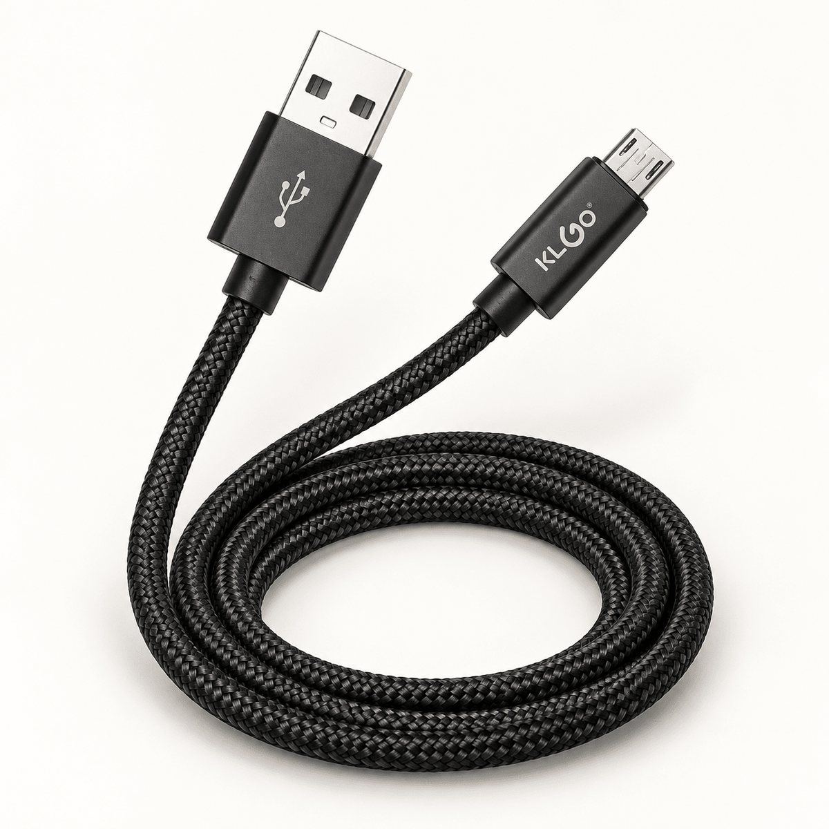 KLGO S-51 pleteni USB-A na Micro-USB kabal, 2 m – KLGO pleteni Micro-USB kablovi – – slika 1