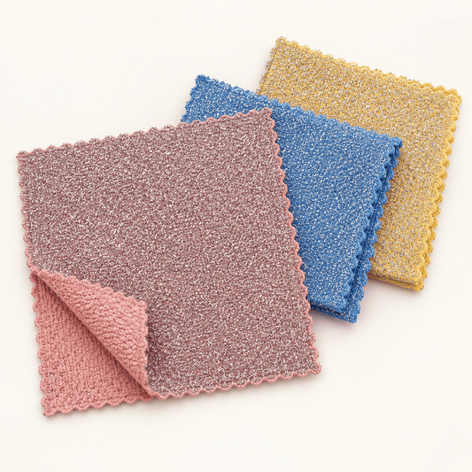 Krpe 30 × 30 cm – 3 komada, izbor teksture – Krpe za čišćenje 30 × 30 cm – Dvostrana sitna tekstura – slika 1