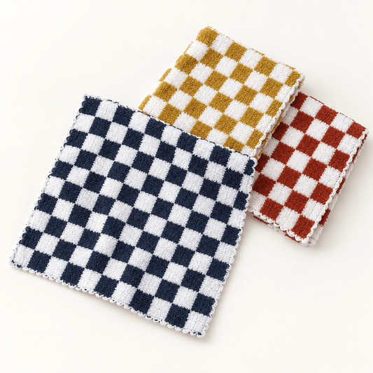 Krpe s uzorkom 30 × 30 cm – 3 komada – Krpe s uzorkom 30 × 30 cm – Šahovnica – slika 1